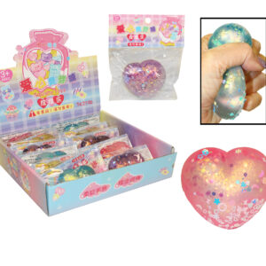 Squeeze super stretchy glitter hjärta